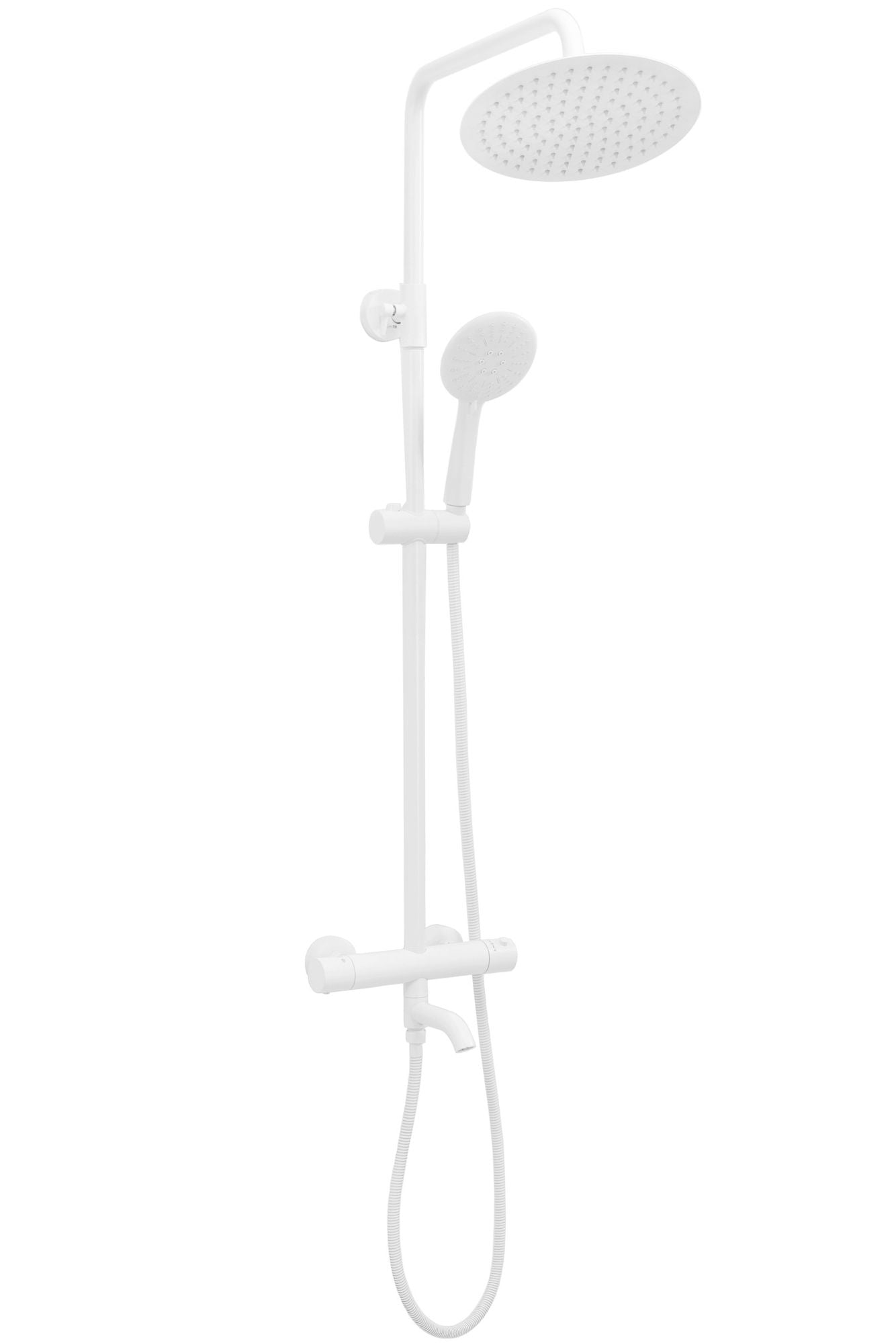 Thermostat Duschset Lungo White Matt Matt 5