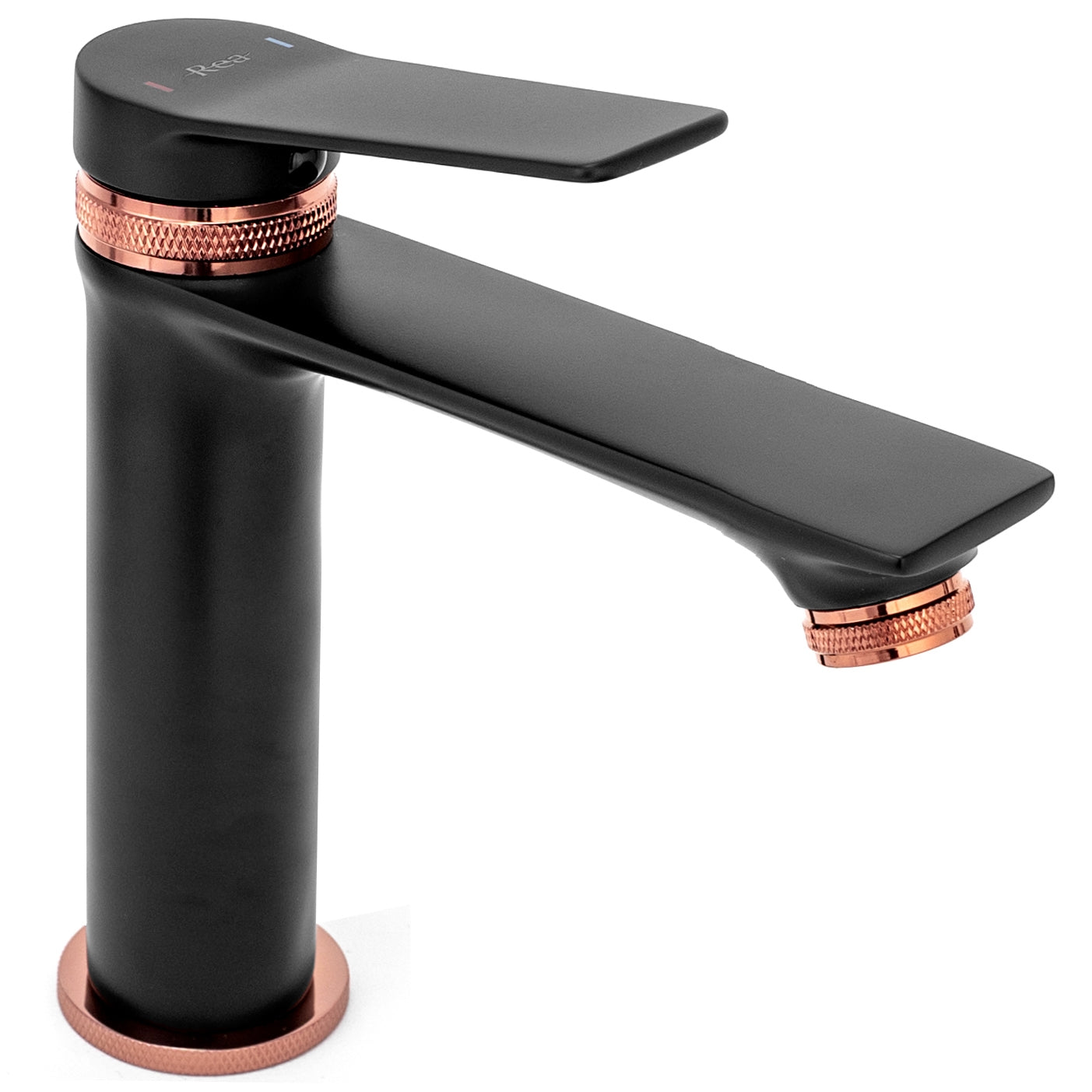 Waschbeckenarmatur Rea Viral Black Rose Gold Low 4