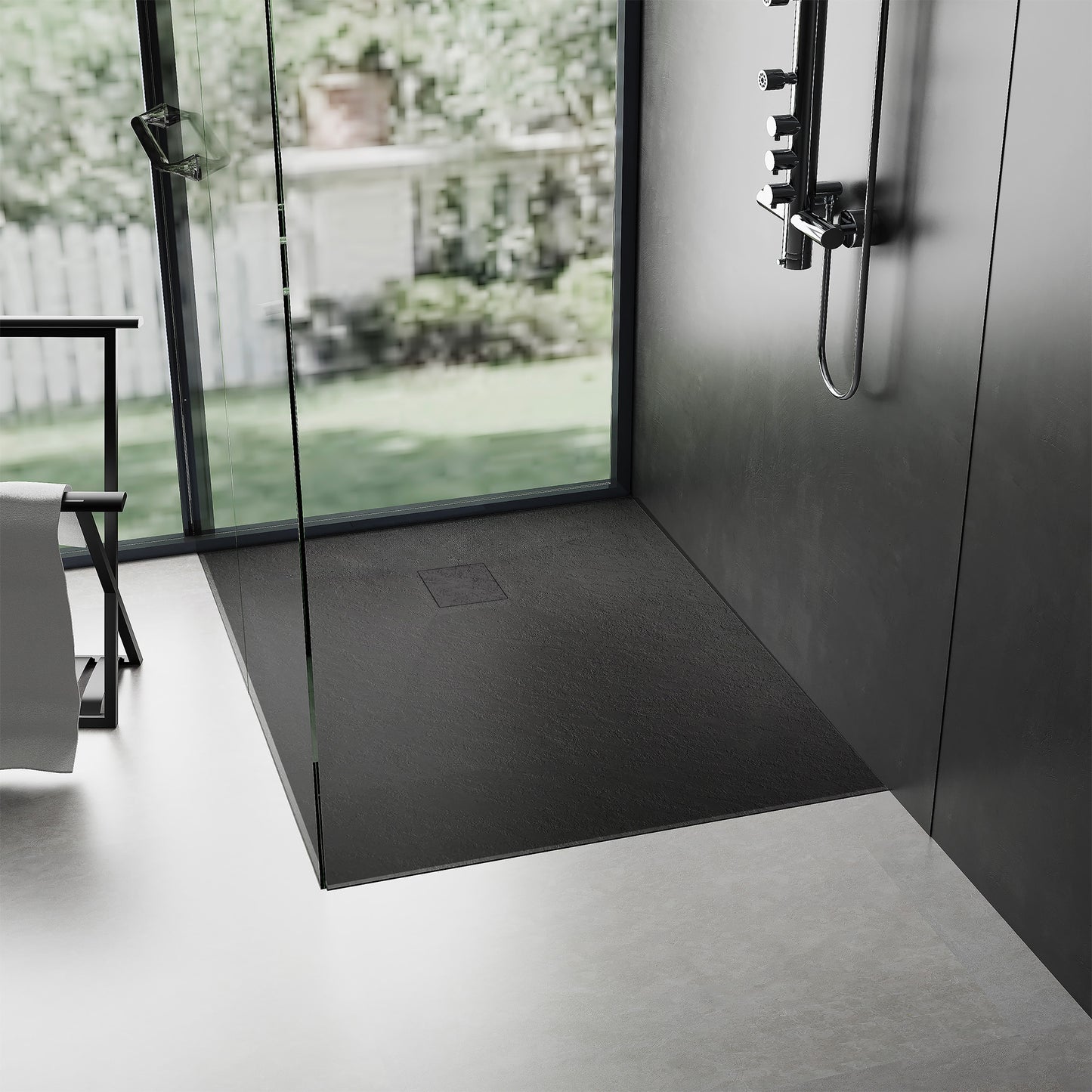 Duschtasse Magnum Black 90x90 3