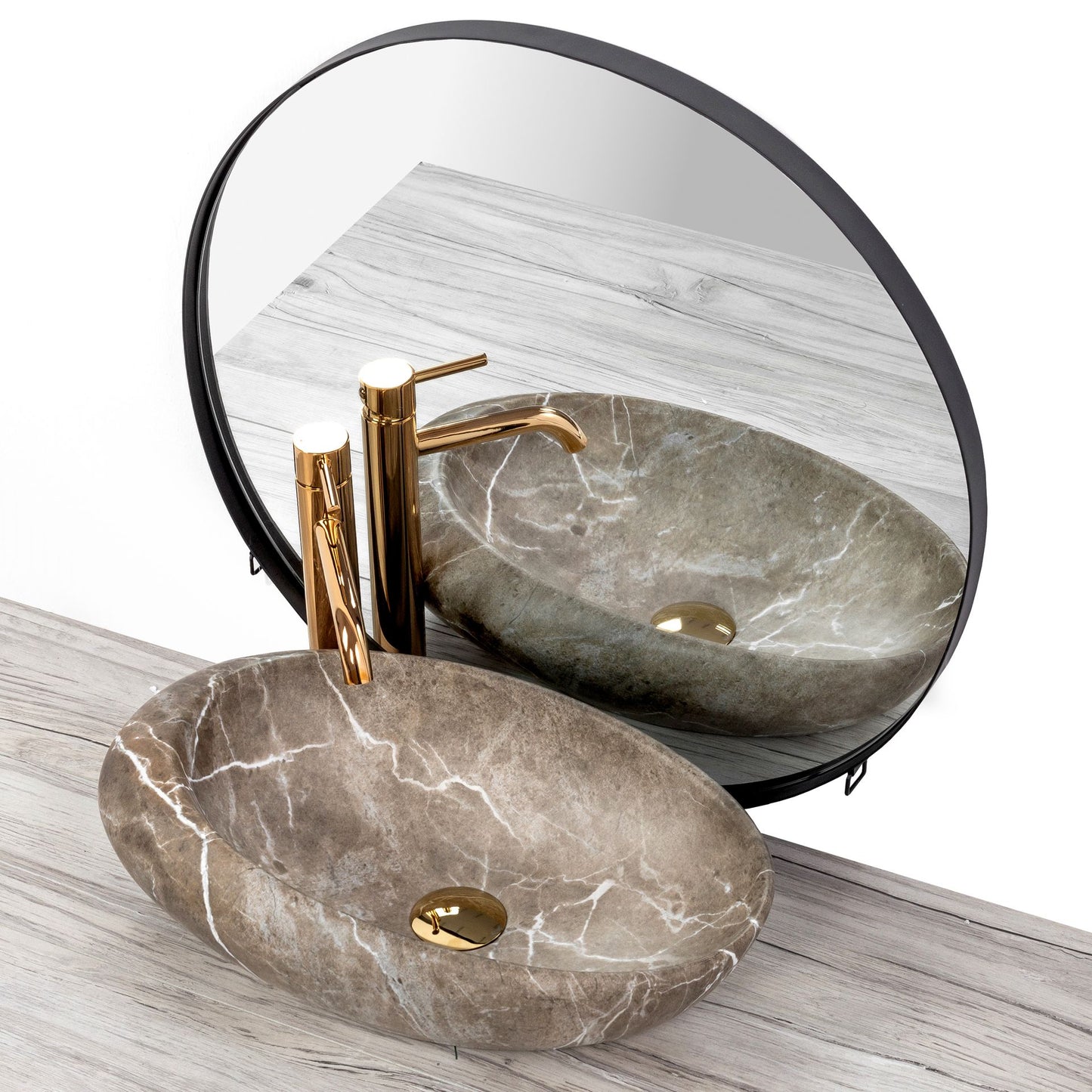 Aufsatzwaschbecken Rea Roxy B Stone NATURE 2