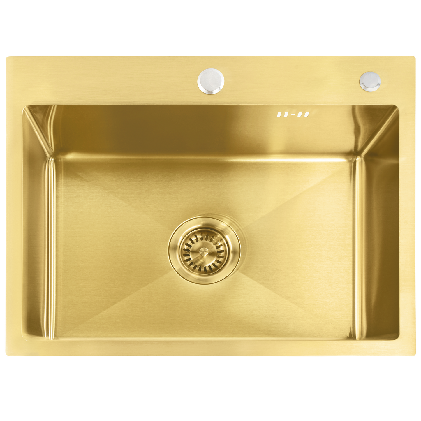 Edelstahlspüle Liam BRUSH GOLD mit Küchenarmatur 2