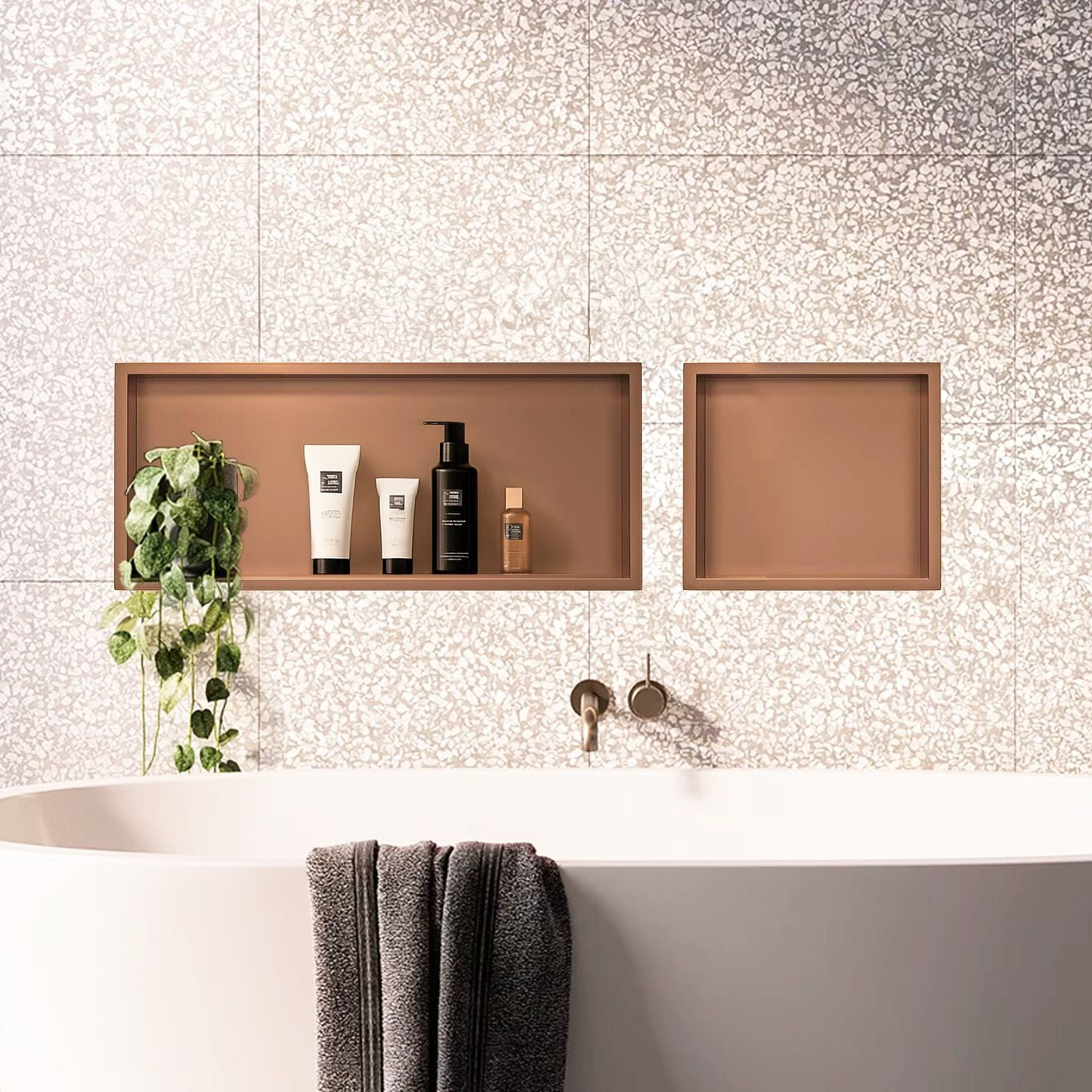 bathroom shelf 30x60 brush copper 8