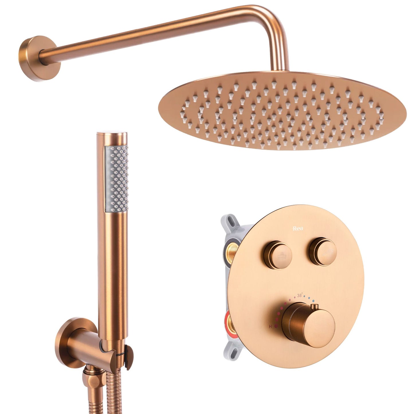 Unterputz Duschgarnitur Rea LUNGO COPPER BRUSH BOX 1
