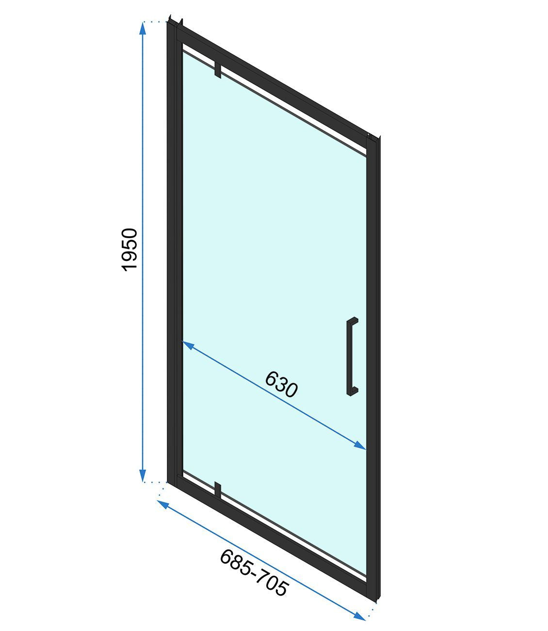 Eckdusche Rapid Swing 90 x 100 11