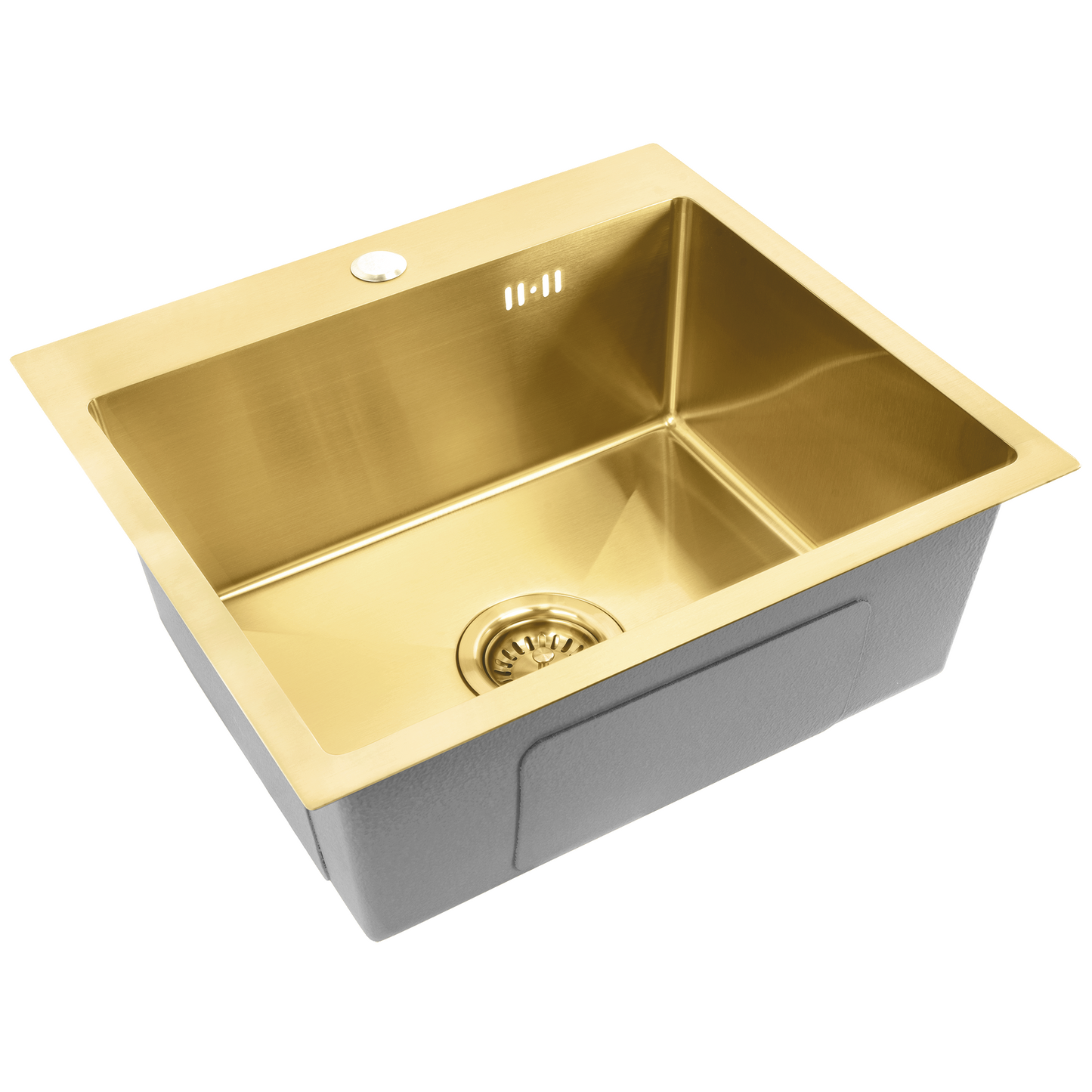 Edelstahlspüle Leo 50 BRUSH GOLD mit Küchenarmatur 7