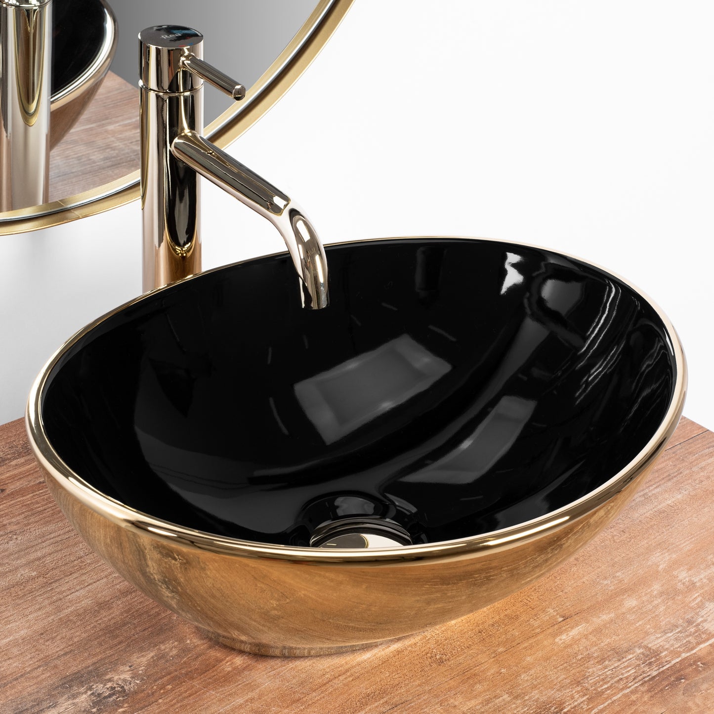 Aufsatzwaschbecken Rea Sofia in Black Gold 2