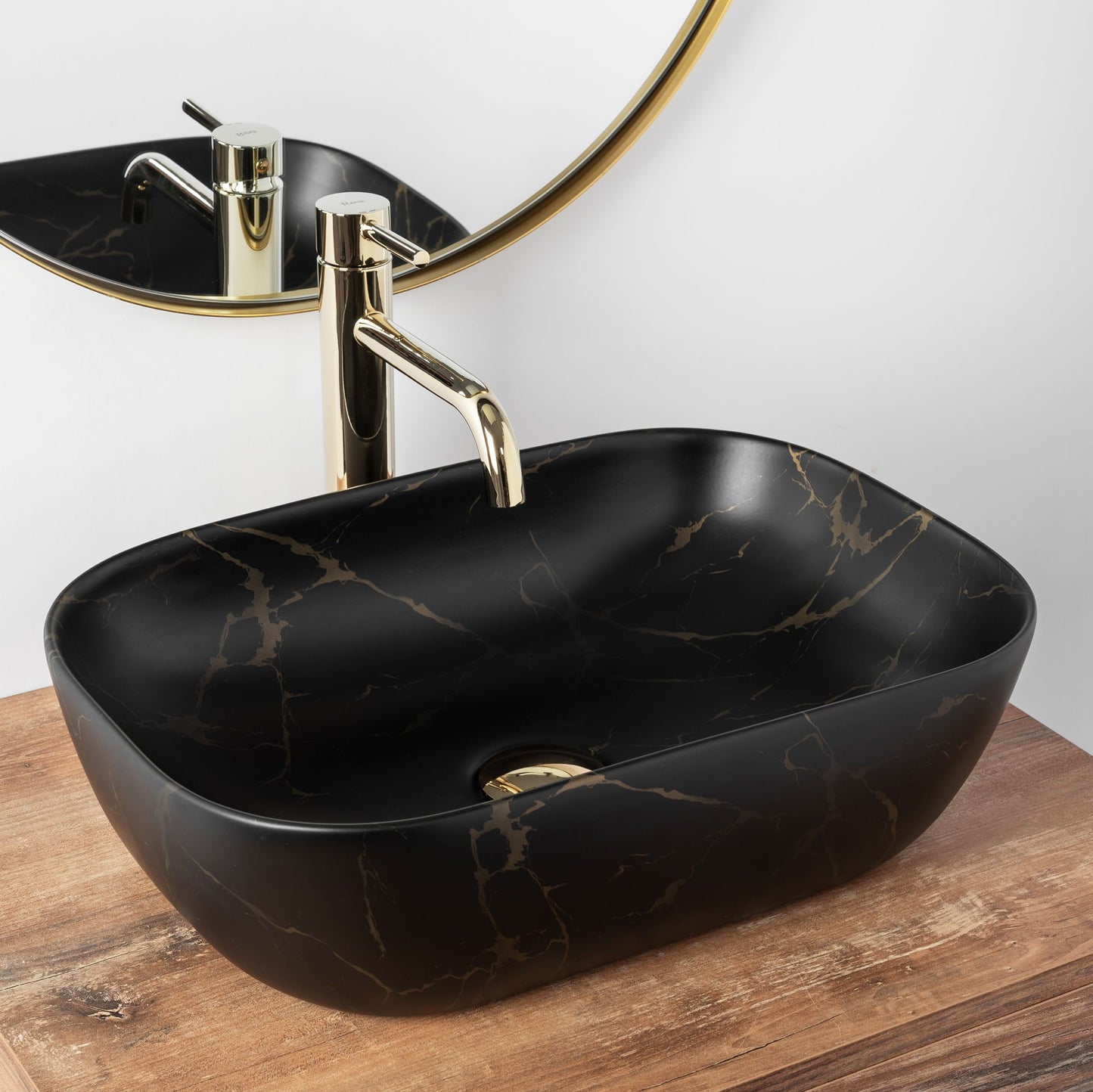Aufsatzwaschbecken Rea Belinda Black Marble Mat 2