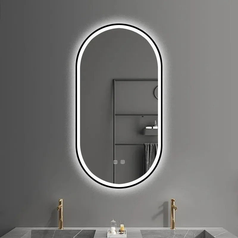 Spiegel LED OVL 50x100cm Black 11