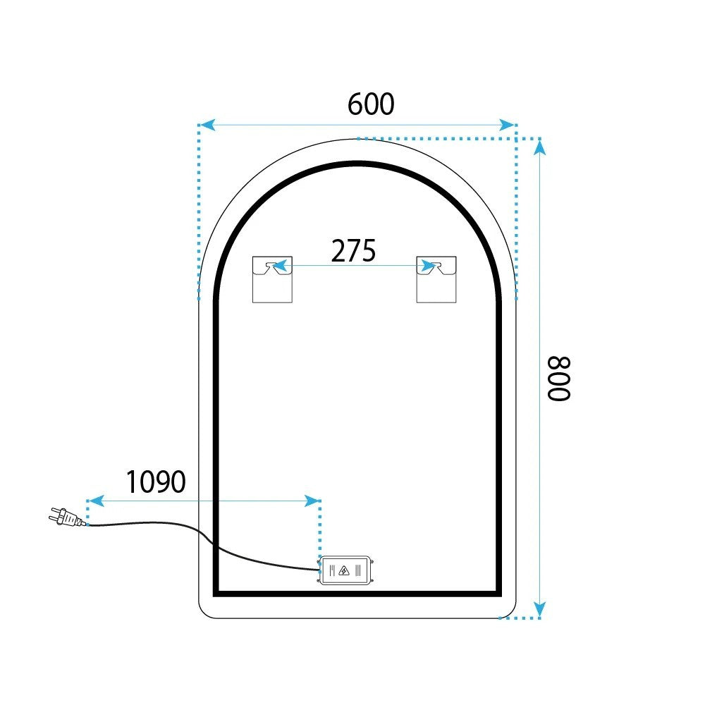 Spiegel LED 80x60cm CAMLOT 11