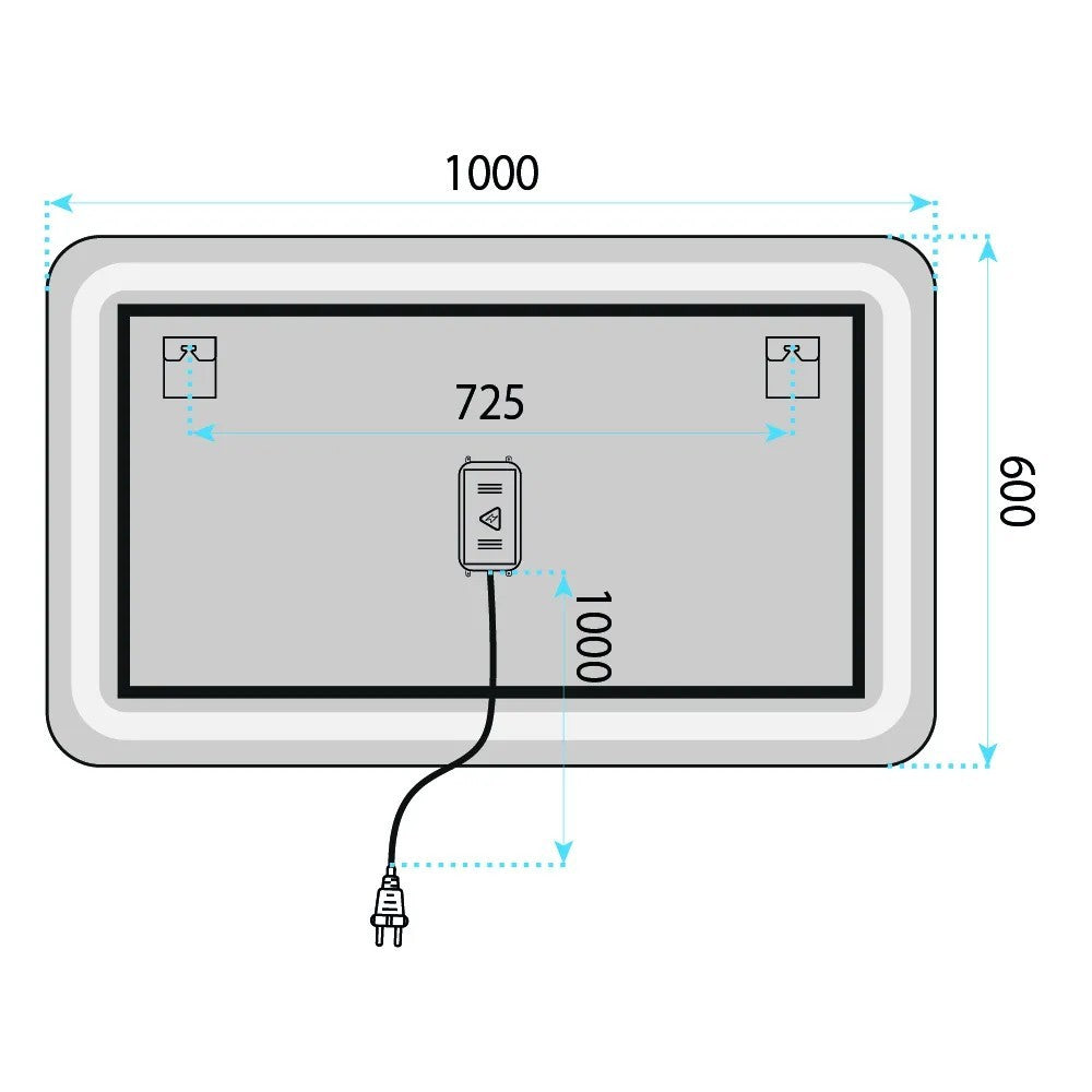 Spiegel LED 100x60cm EDIT 11