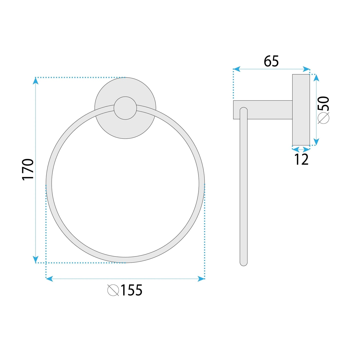 Handtuchhalter Ring 6610 Modern Copper 11