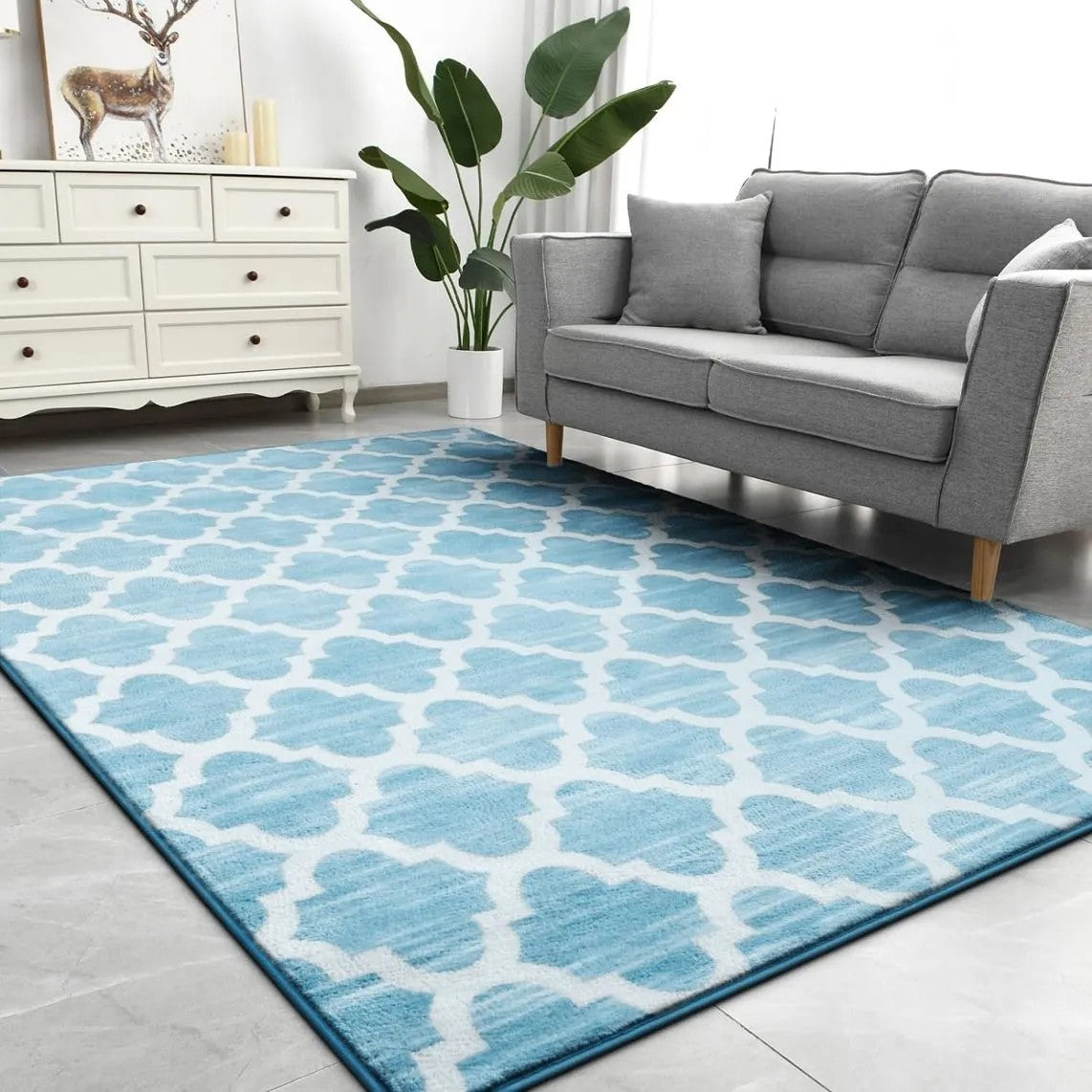Teppich Plüsch Clover Blue 120 X 170 11