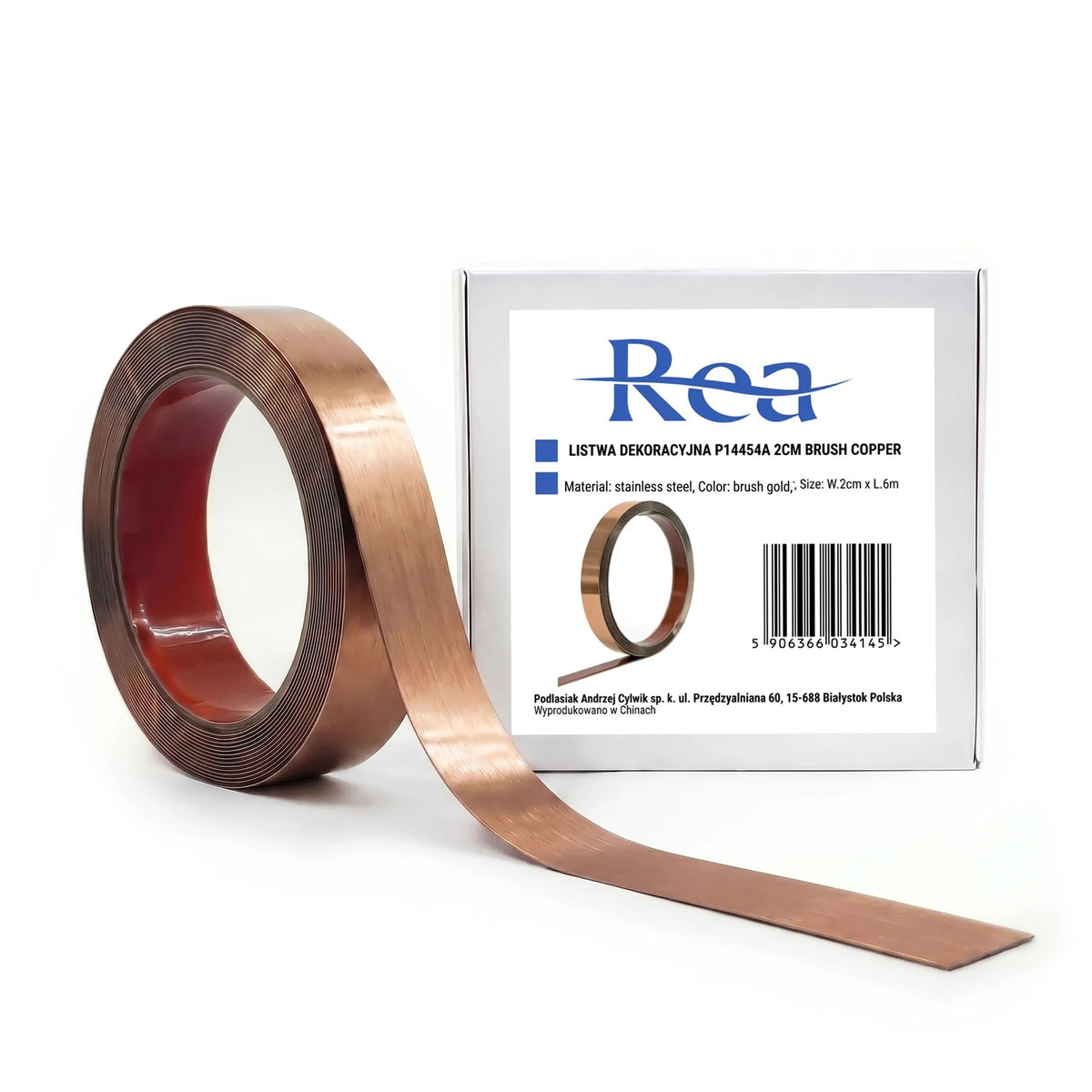 Selbstklebende Zierleiste Rea P14454A 2cm Brush Copper 12