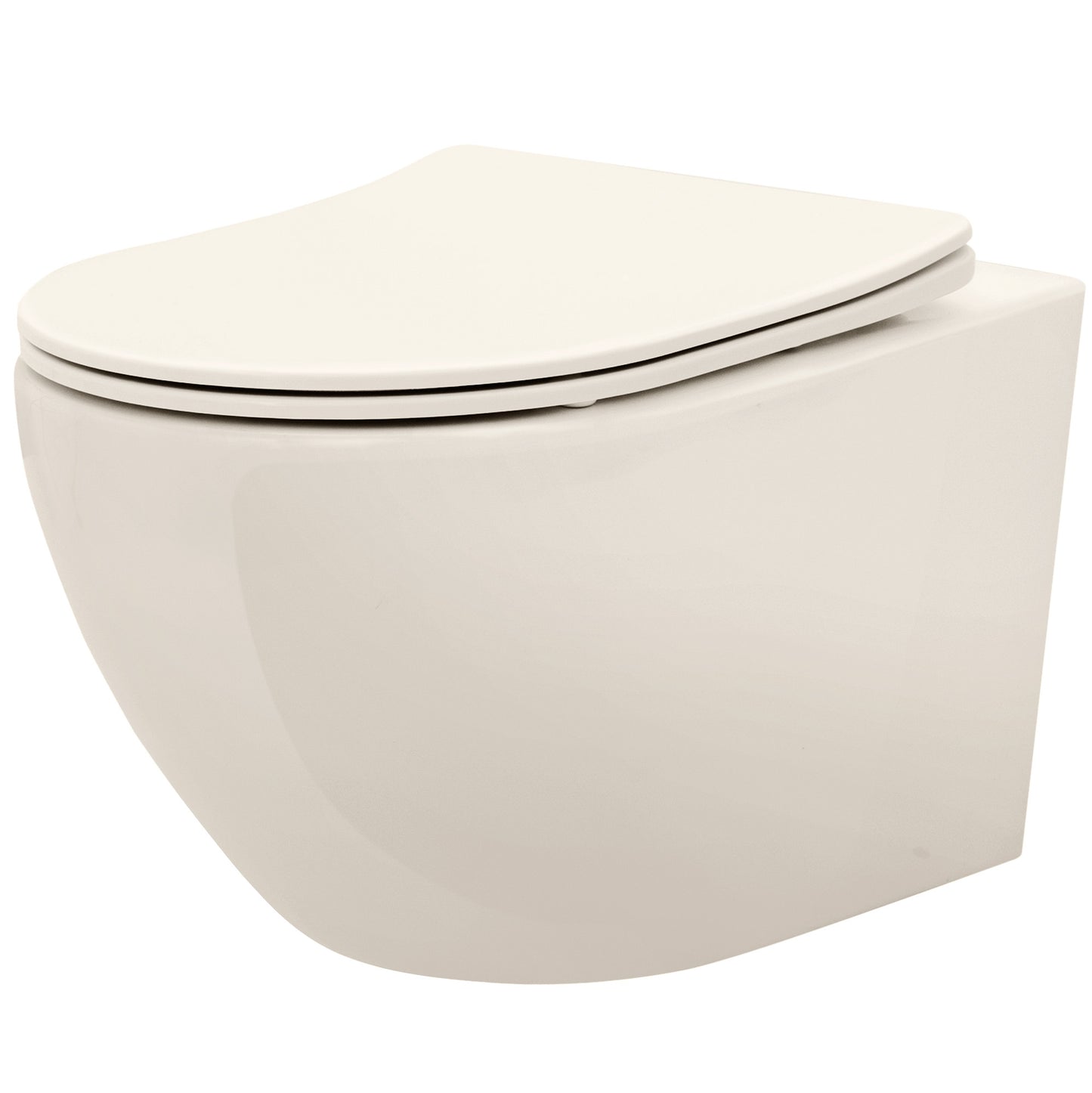 Wandhängendes Wc Rea Carlo Mini Rimless Ecru 1