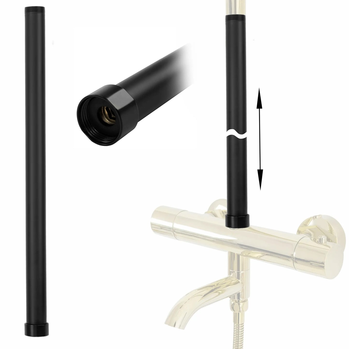 Verlängerung Für Bade-duschgarnitur Black 50cm 1