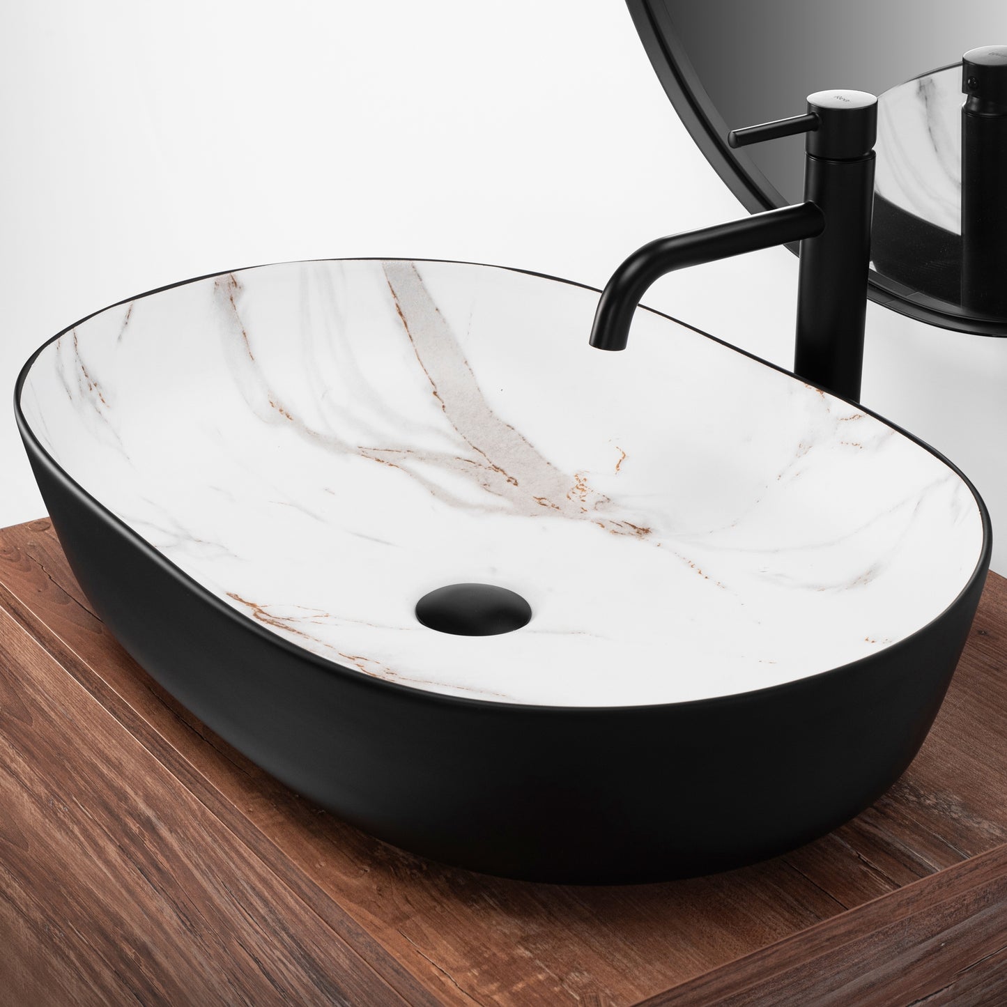 Aufsatzwaschbecken Rea CLEO BLACK AIAX MATT 5
