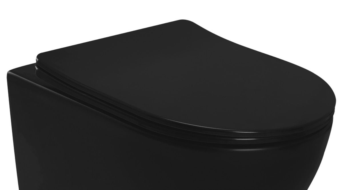 Langsam schließender WC Deckel CARLO FLAT UF BLACK MATT 2
