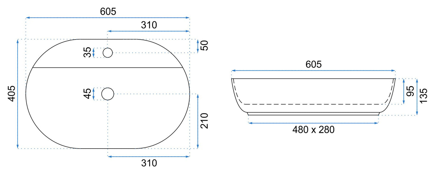 Aufsatzwaschbecken Rea Aura 5