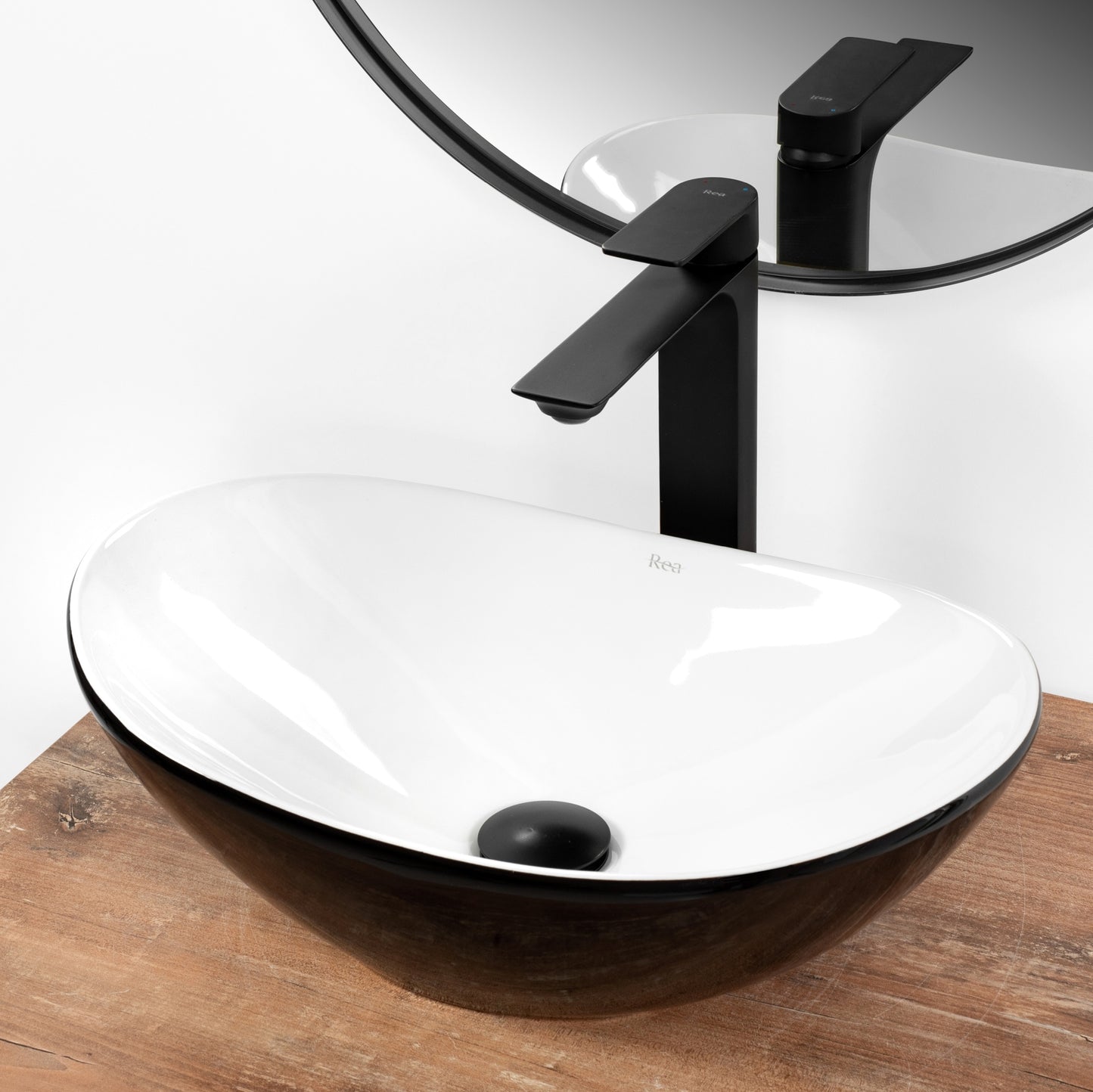Aufsatzwaschbecken REA Royal Mini Black White 5