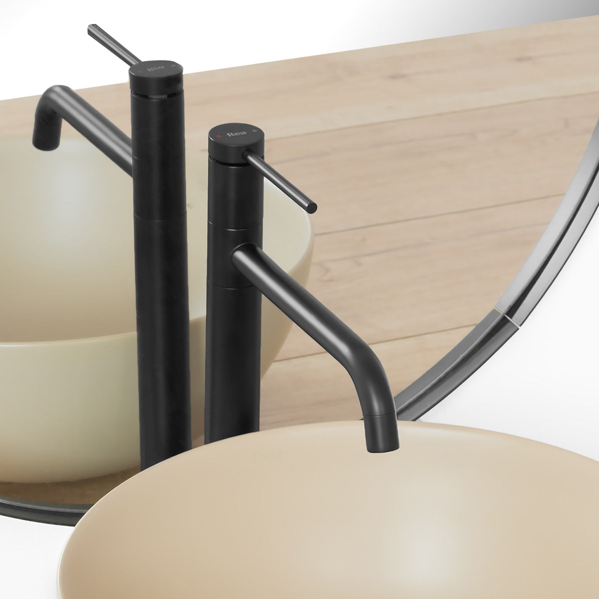 Waschbeckenarmatur REA Lugano Slim Black High 2