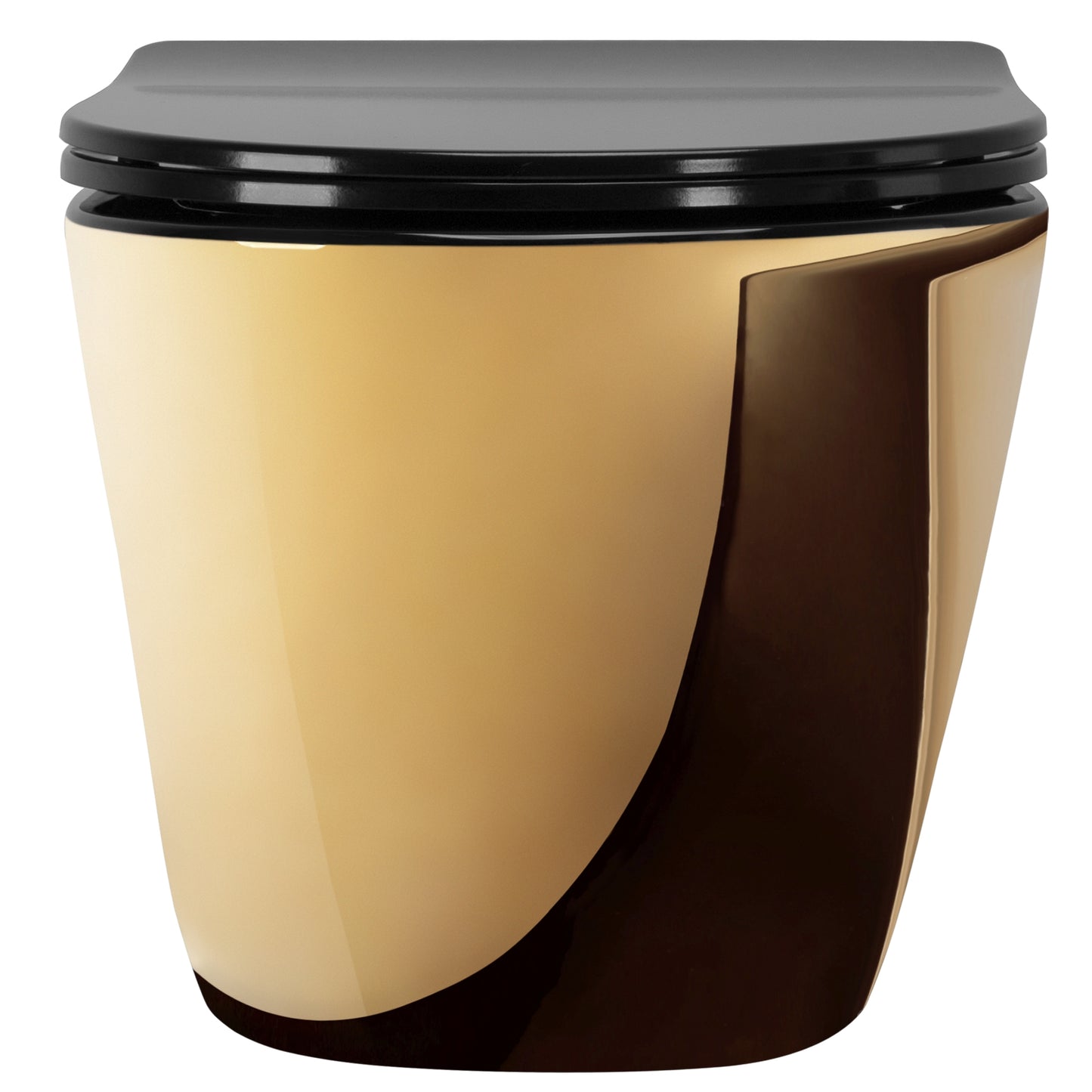 Wandhängendes WC Carlo Mini Flat Gold/Black 2