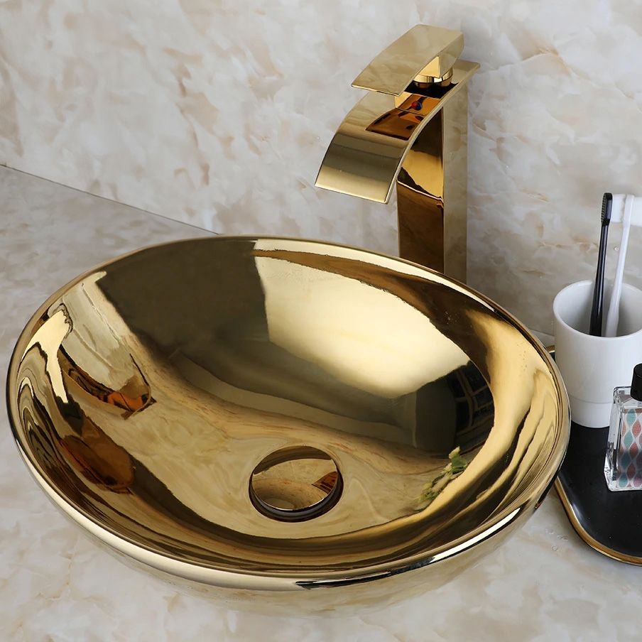Aufsatzwaschbecken Rea Sofia Gold 5