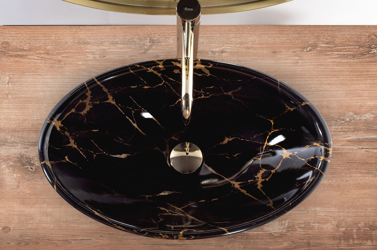 Aufsatzwaschbecken REA Pamela Black Marble Shiny 5