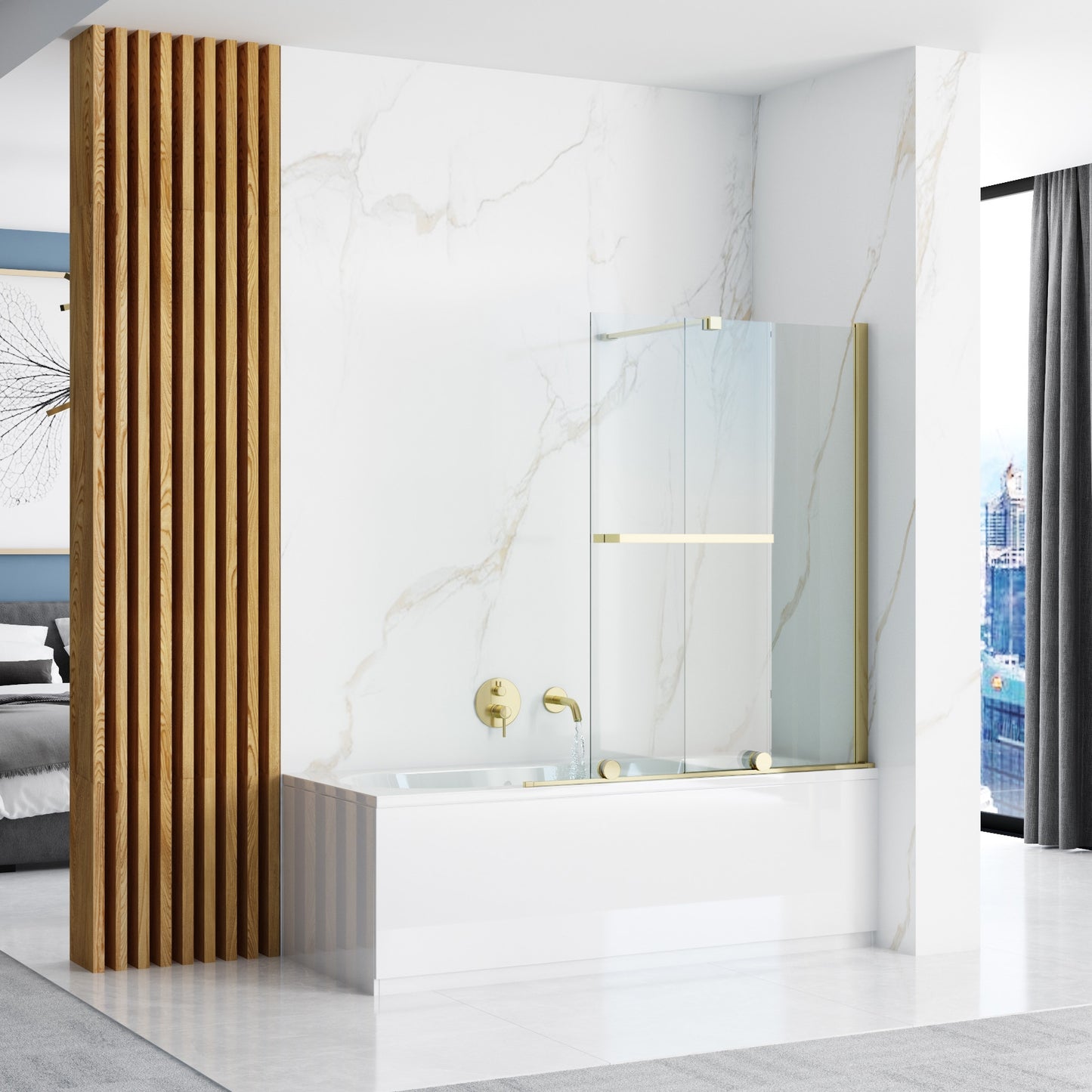 Badewanneaufsatz Rea Fabian Gold 100 2