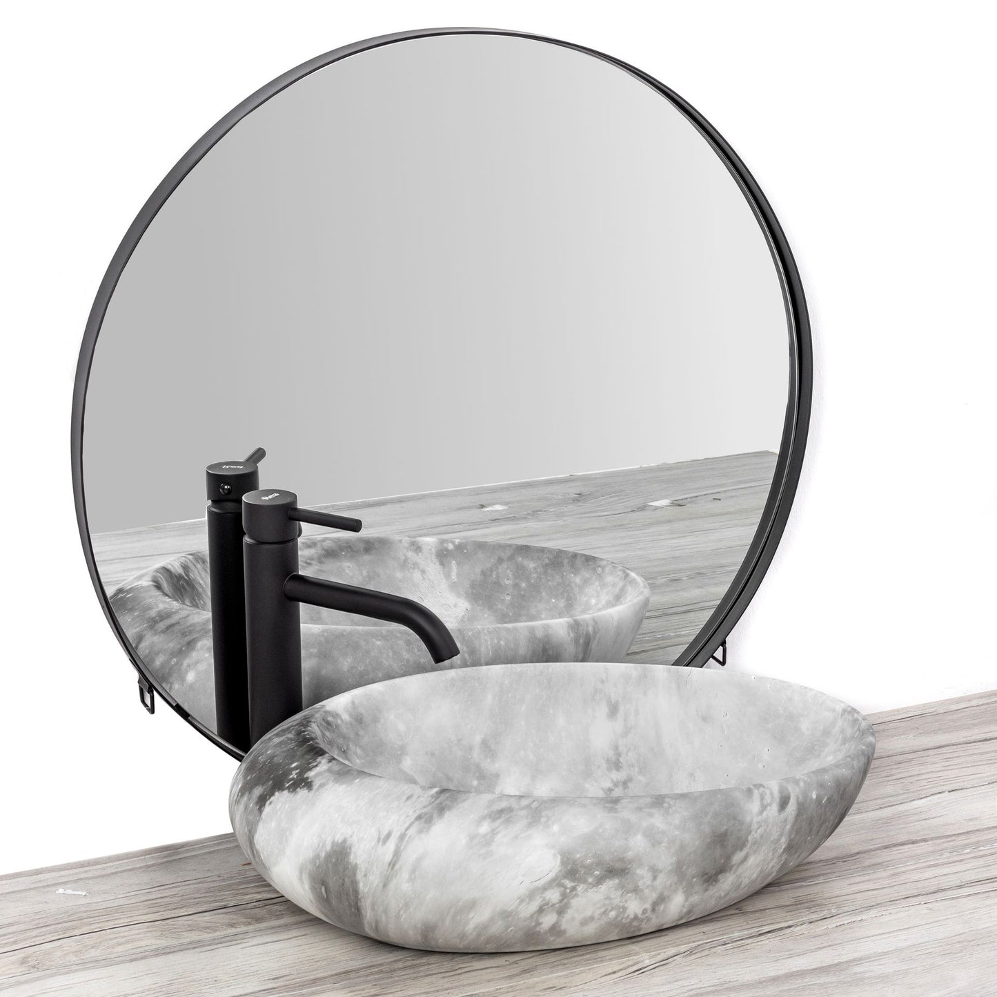Aufsatzwaschbecken Rea Roxy C Stone L.GREY 5