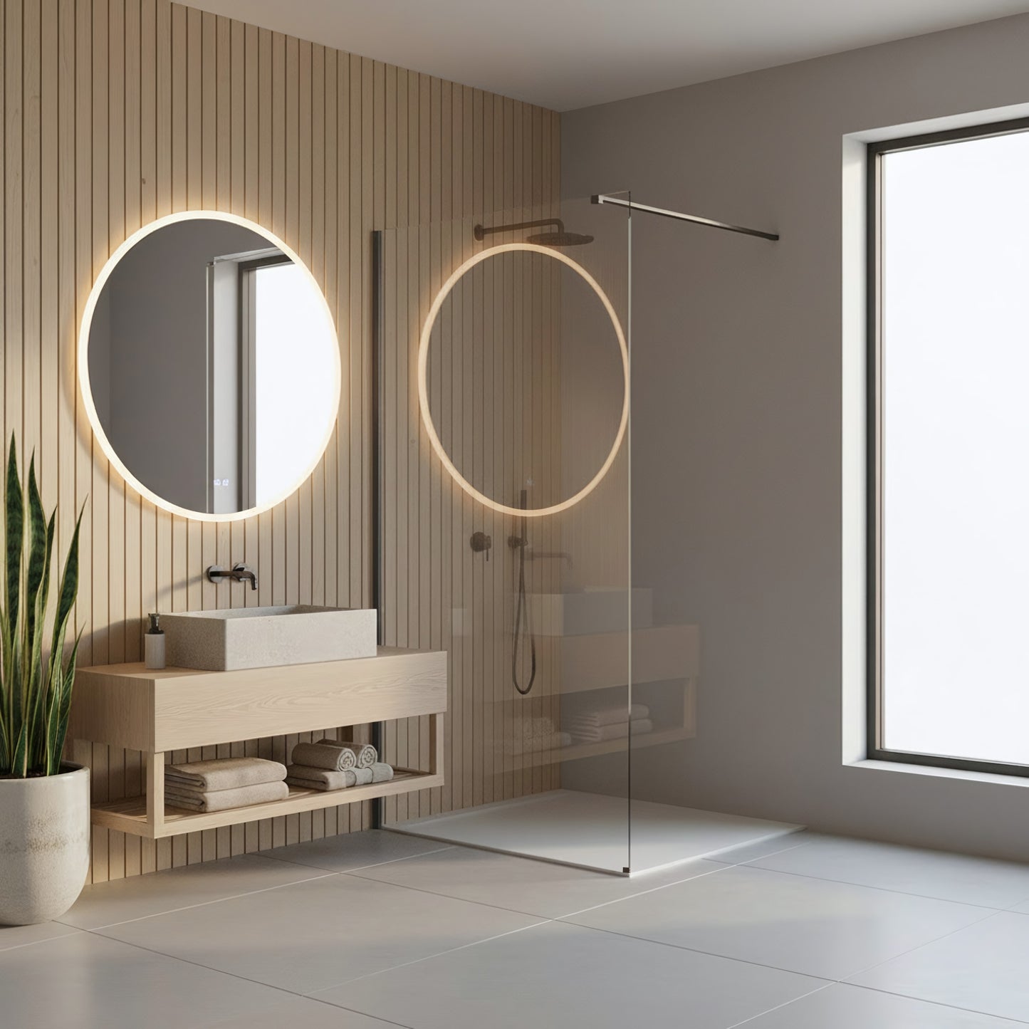 Duschwand Rea Flexi Transparent / Titan 70 10