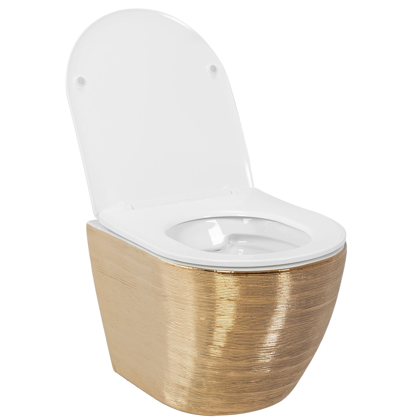 WC Schüssel Randlos Carlo Flat Brush Gold 3