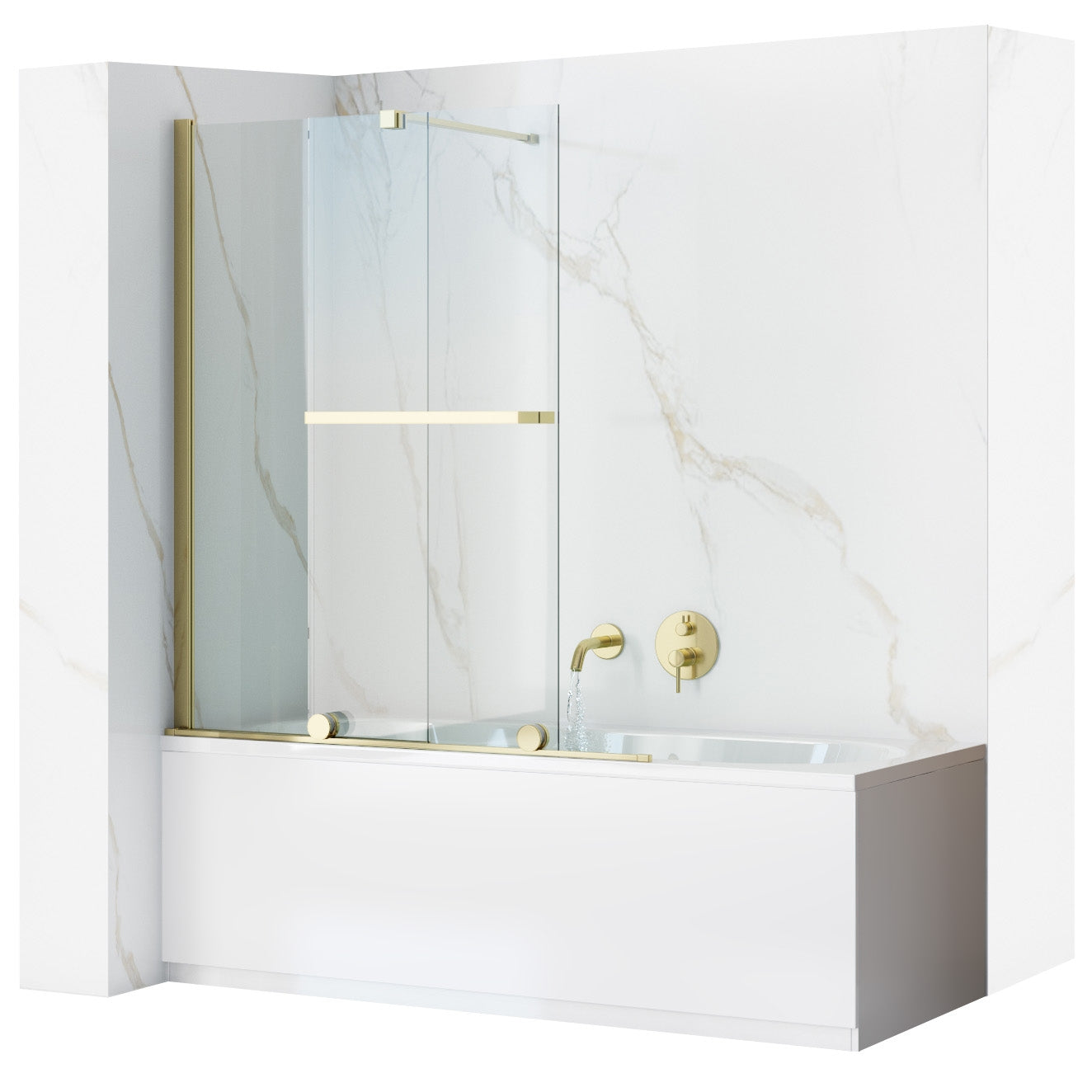 Badewanneaufsatz Rea Fabian Gold 100 1