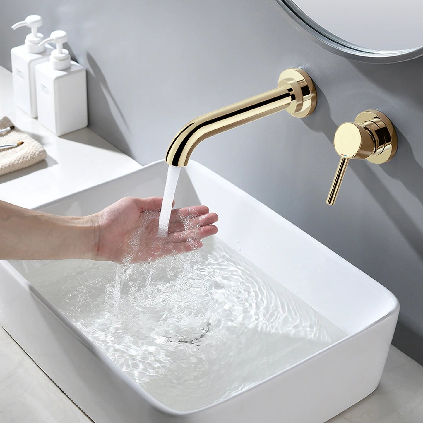Unterputz Armatur Rea Lungo LONG Gold+IBOX 2