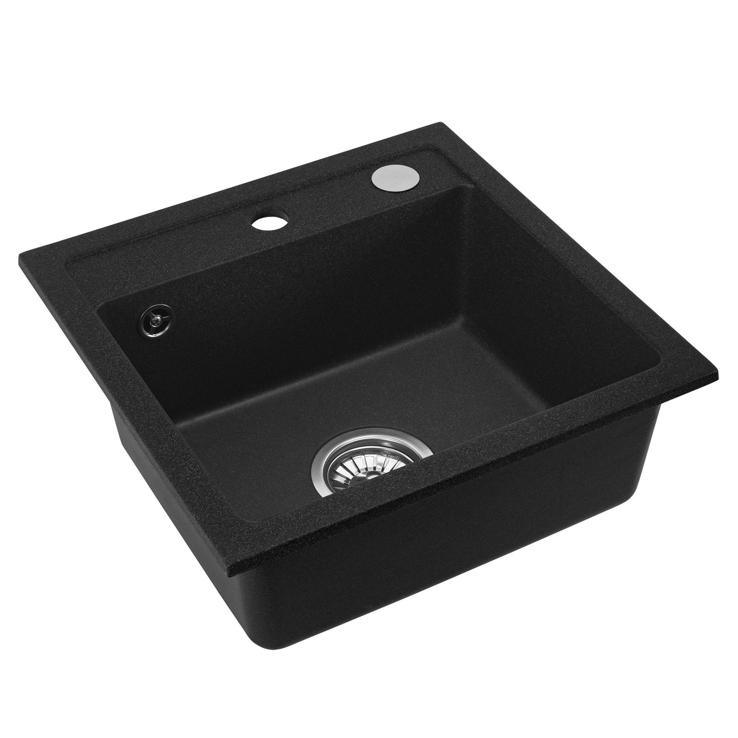 Spülbecken granit West black metalic 2