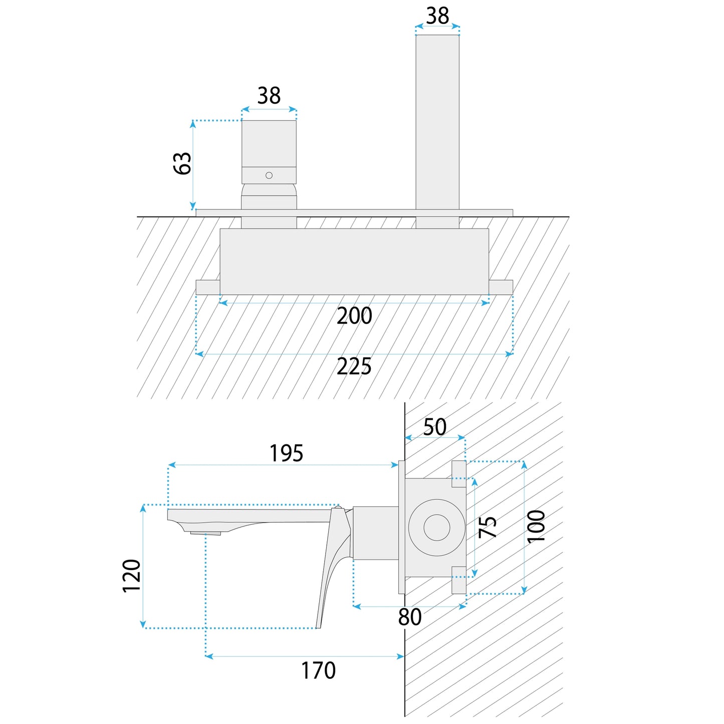 Unterputz Armatur Rea Joe Brush Gold 15