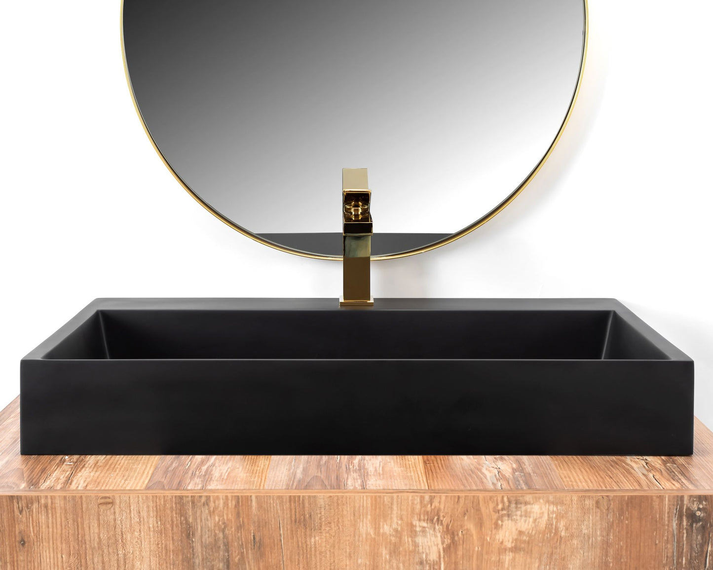 Waschbecken Konglomerat GOYA Black Matt 70CM 4