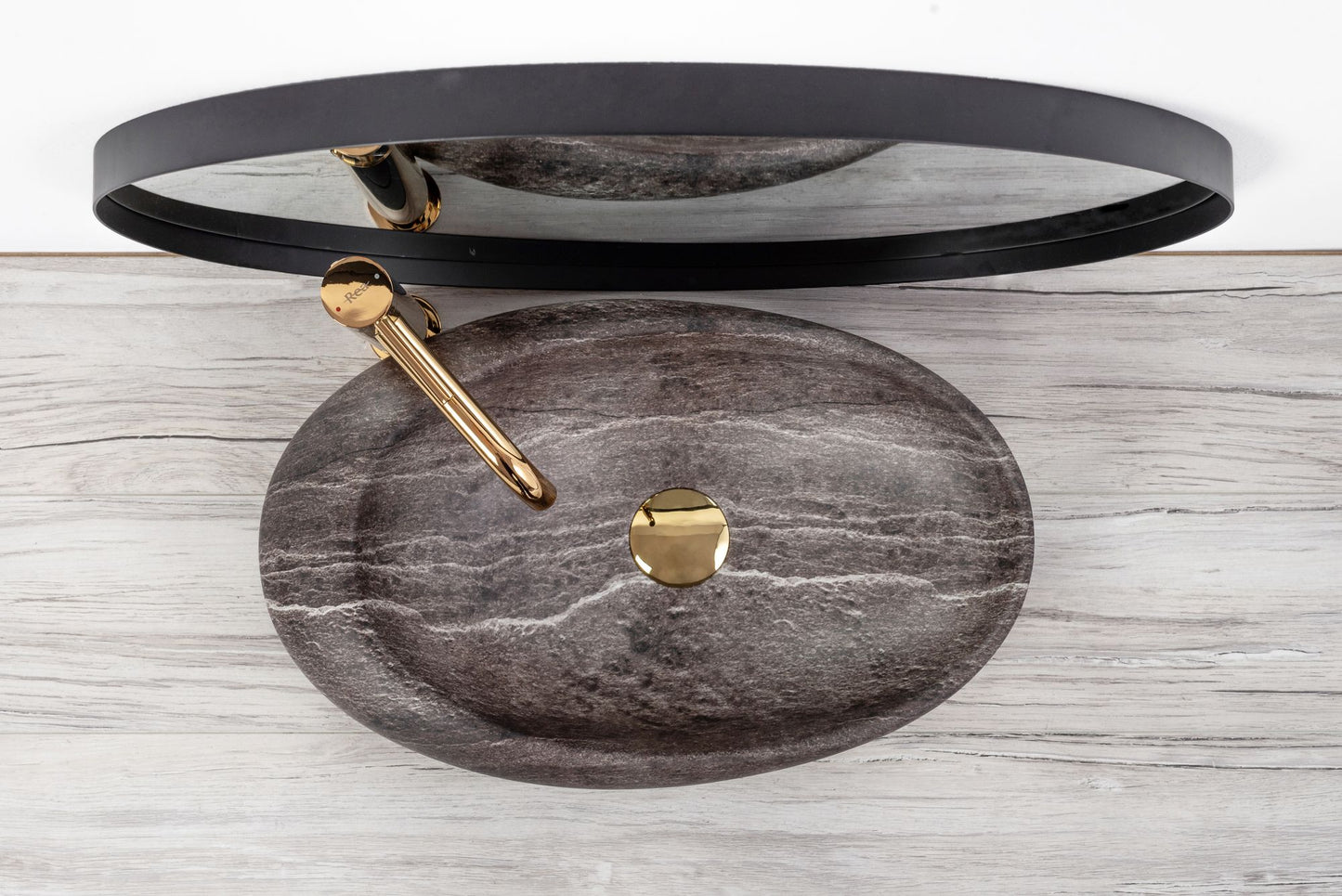Aufsatzwaschbecken Rea Roxy A Stone D. Grey 3