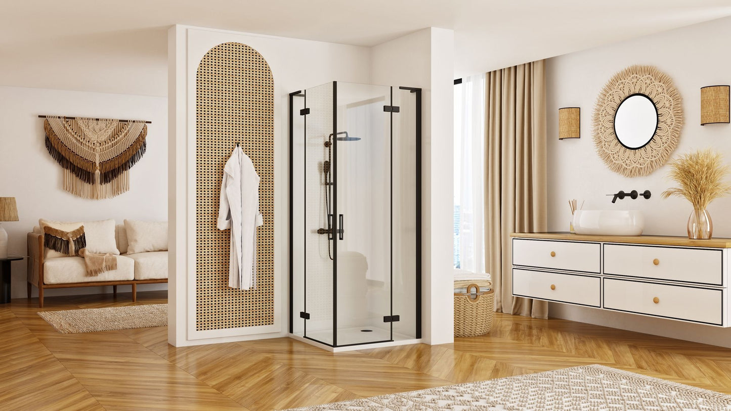 Duschkabine REA Hugo Double Black 90x90 2