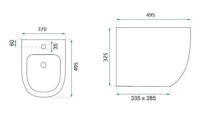 wandhängandes Bidet Carlo Mini black matt 3