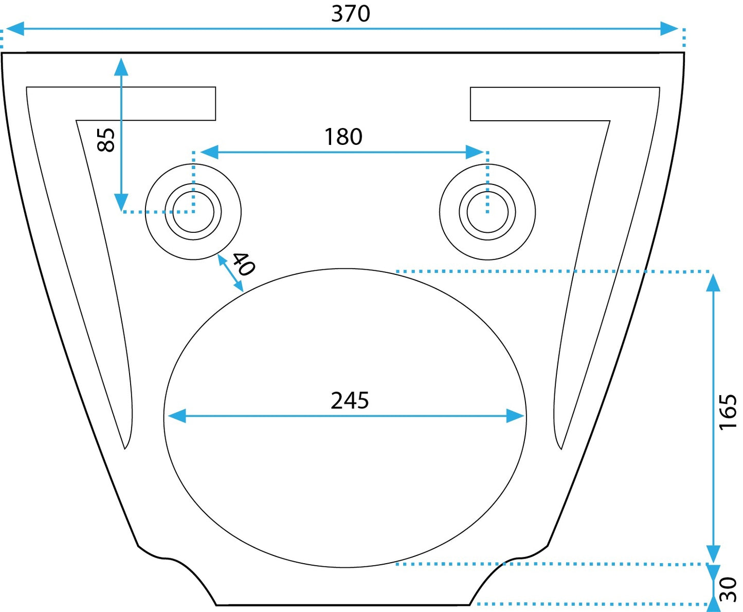 Wandhängendes Bidet Rea Olivier White 8