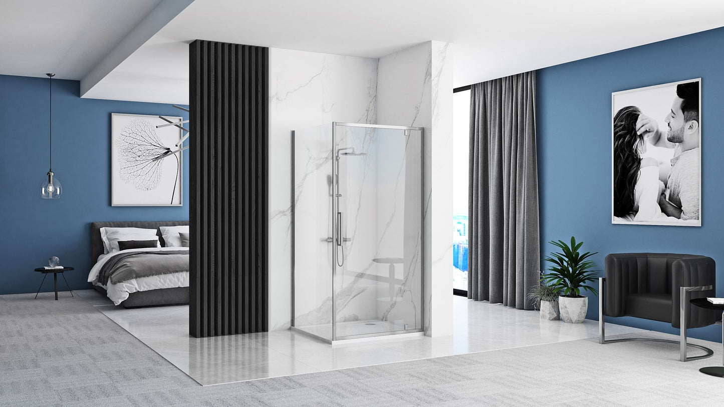 Duschkabine REA Rapid Swing Chrom 100 x 100 2
