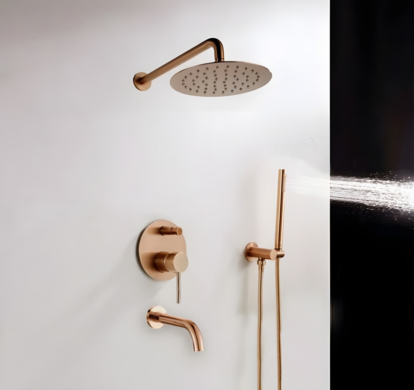 Unterputz Wannen-/Duschset Lungo Copper + BOX 2