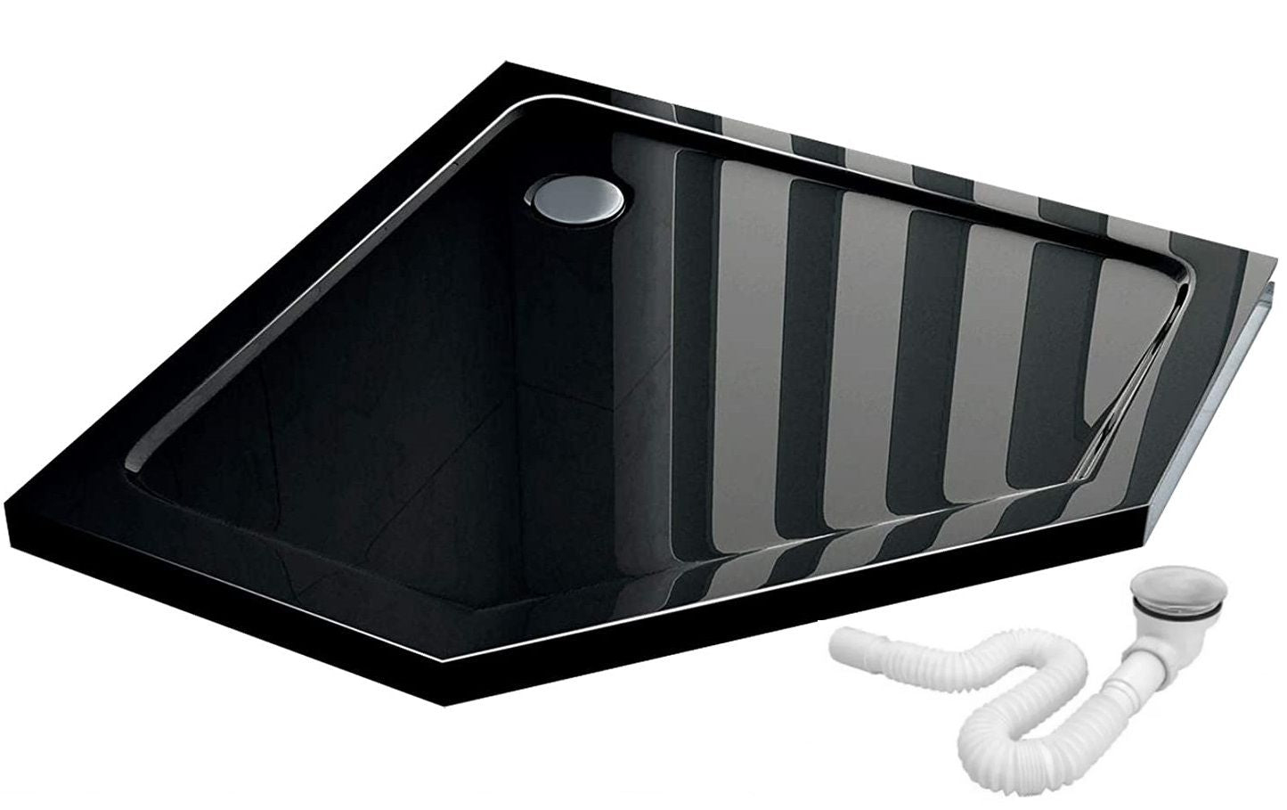 Duschkabine AXIN Chrom 90x90 mit Duschwanne Diamond Schwarz 6