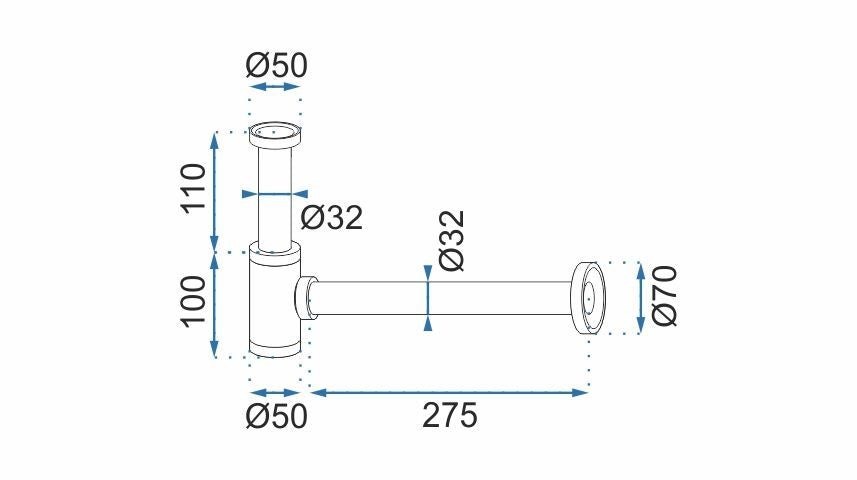 Waschtisch-Siphon Klik-Klak Universal Rea Weiß 5