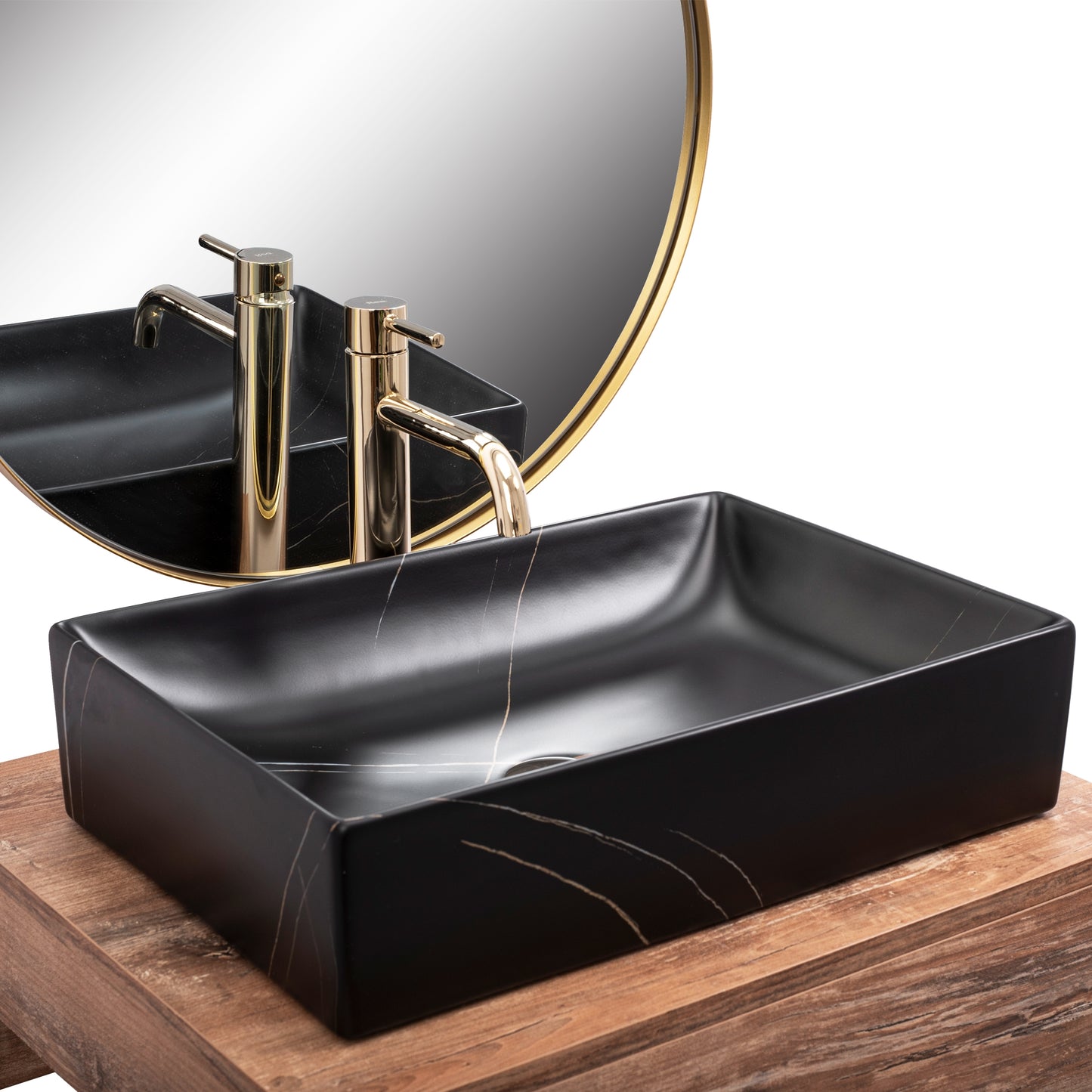 Aufsatzwaschbecken REA Inga Black Marble Mat 2