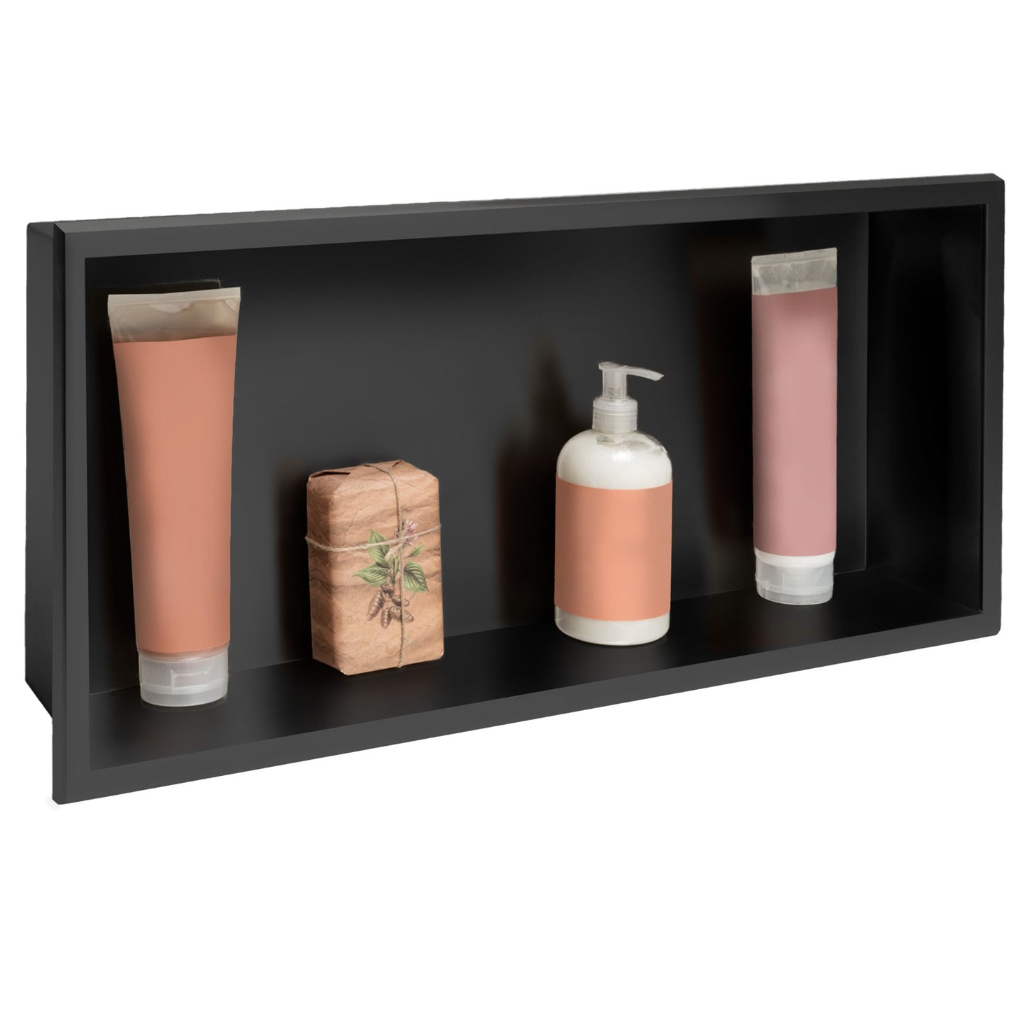 bathroom shelf 30x60 black matt 2