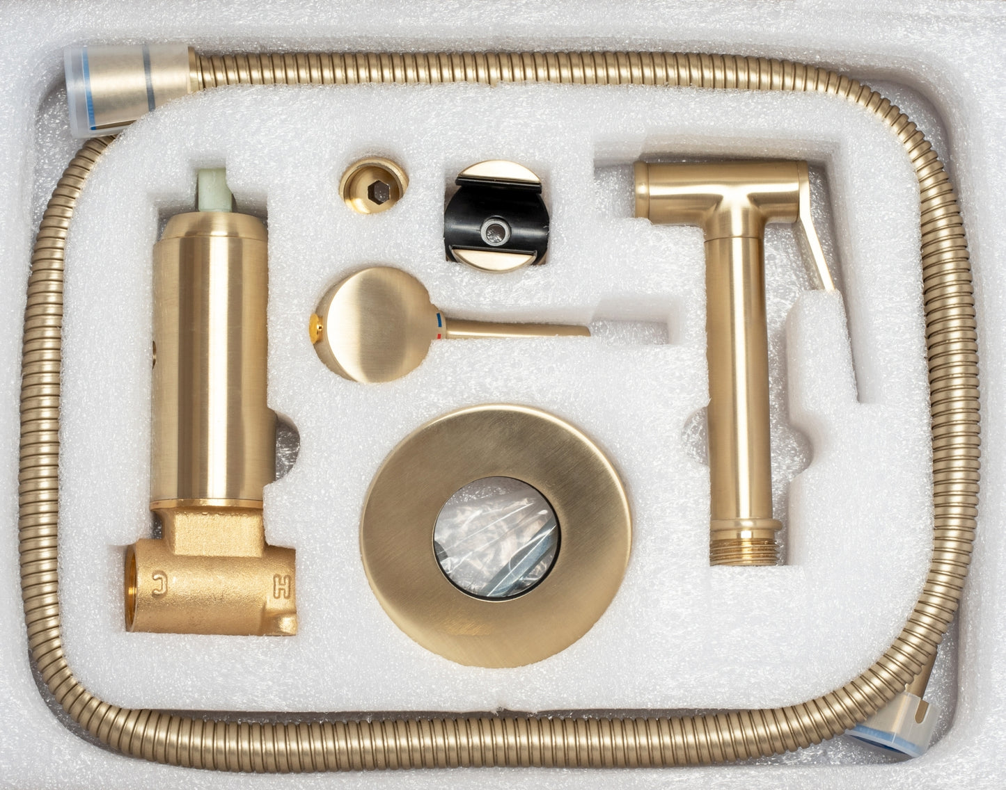 Bidetarmatur Lungo Loop Gold Brush 7