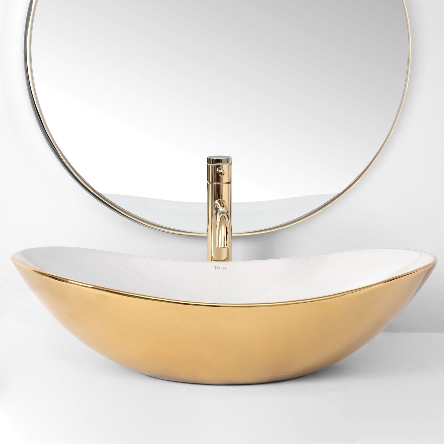 Aufsatzwaschbecken Rea Royal White Gold 2
