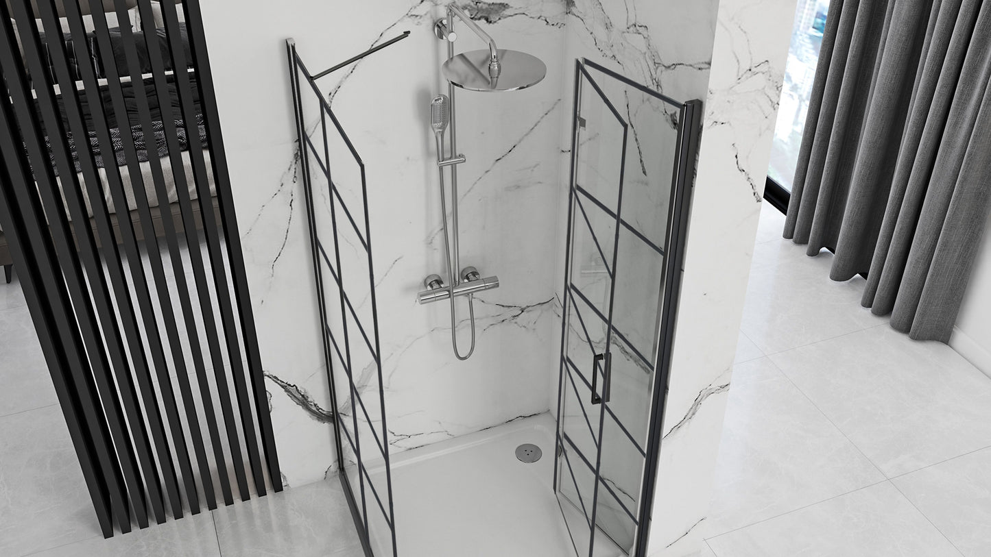 Duschkabine Rea Molier Black 100x80 2
