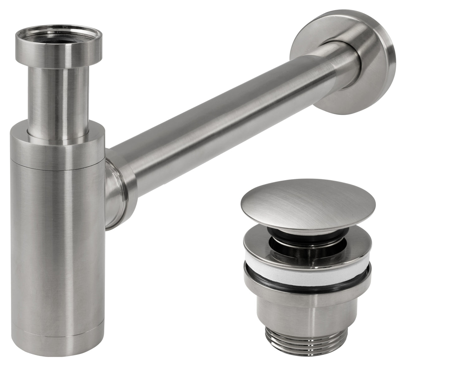 Siphon Klik-Klak Universal REA BRUSH NICKLE INOX 1